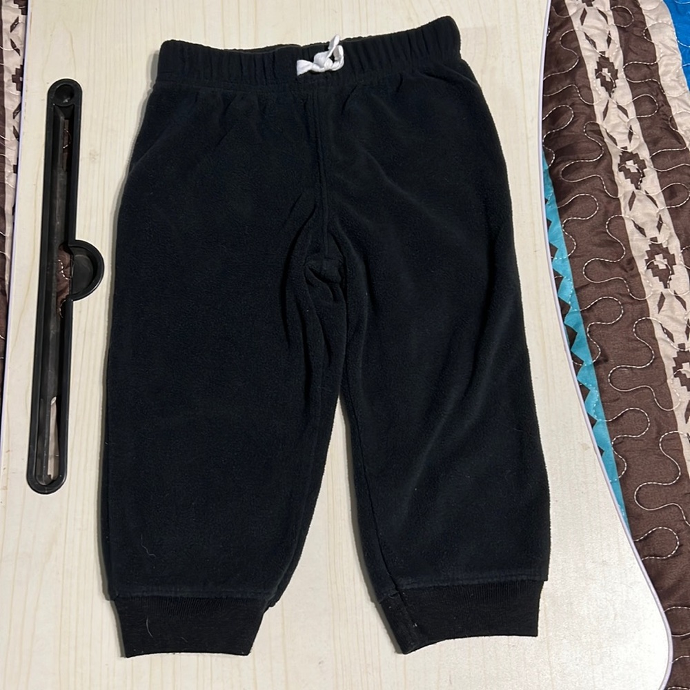 Carters child of mine baby boy 18 month black joggers.